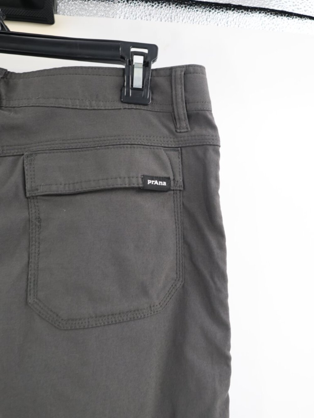 PrAna Pants Men's 28 Zion Stretch Relaxed Fit Belted Performance Hiking Roll Up - Picture 5 of 13